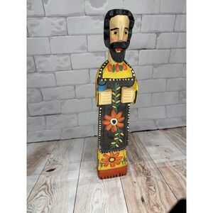 Mexican Carved Wood Folk Art Statue